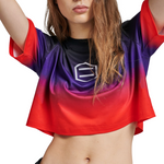 GRADIENT CROP TOP / BLACK RED