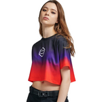 GRADIENT CROP TOP / BLACK RED