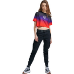 GRADIENT CROP TOP / BLACK RED