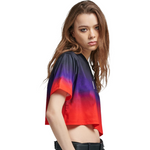 GRADIENT CROP TOP / BLACK RED