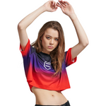 GRADIENT CROP TOP / BLACK RED