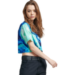 BLUE LIQUID CROP TOP / BLUE