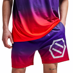 GRADIENT LOGO SWIMSHORTS / BLACK RED