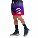 GRADIENT LOGO SWIMSHORTS / BLACK RED