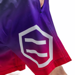 GRADIENT LOGO SWIMSHORTS / BLACK RED