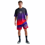 GRADIENT LOGO SWIMSHORTS / BLACK RED