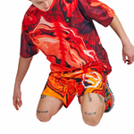 GRADIENT LOGO SWIMSHORTS / RED ORANGE