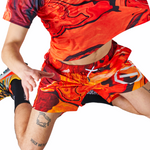 GRADIENT LOGO SWIMSHORTS / RED ORANGE