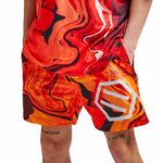 GRADIENT LOGO SWIMSHORTS / RED ORANGE