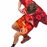 GRADIENT LOGO SWIMSHORTS / RED ORANGE