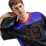 FOOTBALL FURY T-SHIRT / BLACK PURPLE