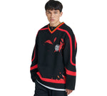 VENTO DEL NORD HOCKEY CREWNECK OVERSIZE / BLACK ORANGE