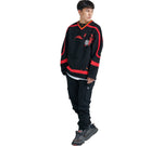 VENTO DEL NORD HOCKEY CREWNECK OVERSIZE / BLACK ORANGE