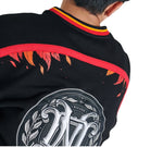 VENTO DEL NORD HOCKEY CREWNECK OVERSIZE / BLACK ORANGE