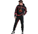 GOAT HOCKEY HOODIE SPORT OVERSIZE / BLACK ORANGE