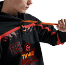 GOAT HOCKEY HOODIE SPORT OVERSIZE / BLACK ORANGE