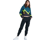 WOMAN CROP HOODIE / BENCH DUOMO ROVESCIATO / GREEN BLACK