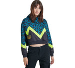 WOMAN CROP HOODIE / BENCH DUOMO ROVESCIATO / GREEN BLACK