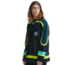 HOCKEY INVERNO L/S T-SHIRT / BLACK GREEN YELLOW