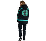 GOAT HOCKEY HOODIE SPORT OVERSIZE / BLACK GREEN