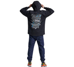 FUTURO HOCKEY HOODIE URBAN OVERSIZE / BLACK BLUE