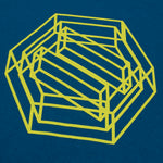 LOGO WIREFRAME HOODIE / BLUE