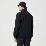 PILE HALF ZIP HOODIE / BLACK