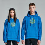 LOGO WIREFRAME HOODIE / BLUE