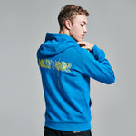 LOGO WIREFRAME HOODIE / BLUE