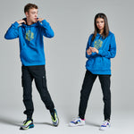 LOGO WIREFRAME HOODIE / BLUE