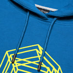 LOGO WIREFRAME HOODIE / BLUE