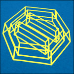 LOGO WIREFRAME HOODIE / BLUE